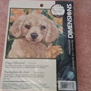 Puppy needlepoint set